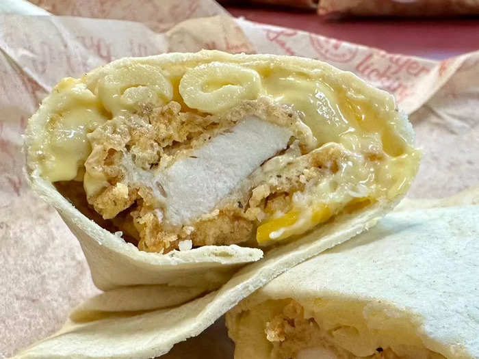  The Mac & Cheese Chicken Wrap was bland.