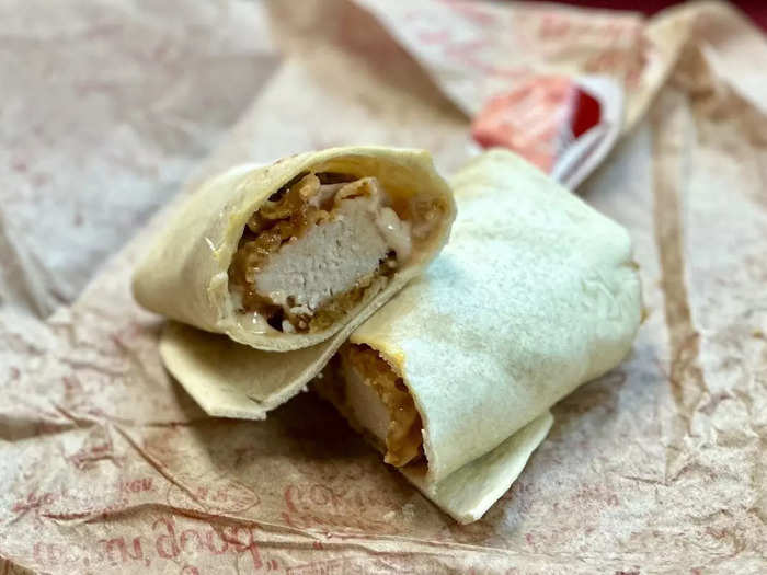 My Honey BBQ wrap was delivered without the barbecue sauce, but it still tasted delicious.