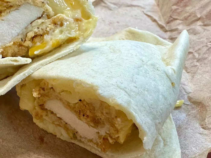 The tortilla on this item and all the wraps looked anemic.