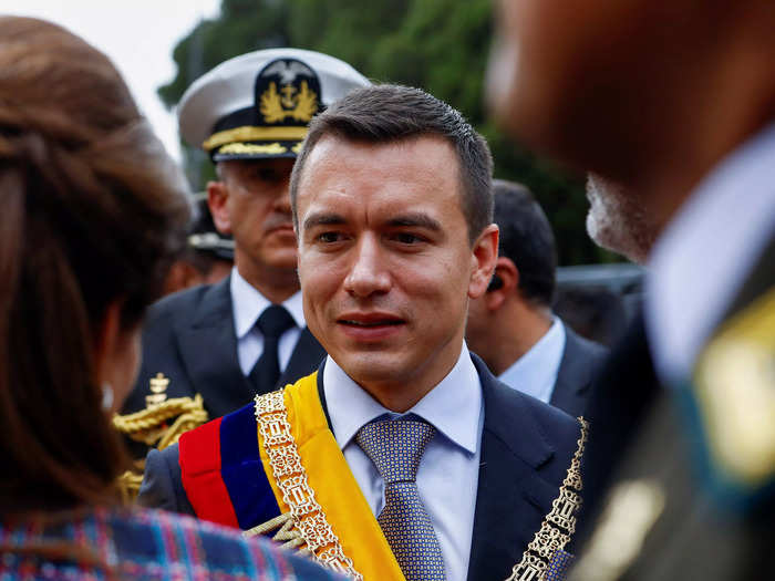 The president of Ecuador is 36-year-old Daniel Noboa.