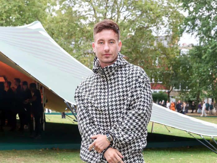 Even his casual fashion is daring, as seen at a Burberry fashion show last year.