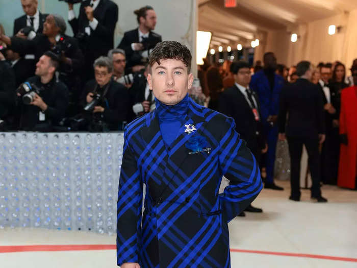 For his Met Gala debut, Keoghan donned a suit that was both colorful and bold in print. 