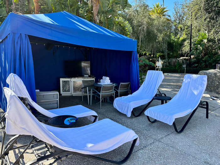 We splurged and spent an entire day in a poolside cabana.