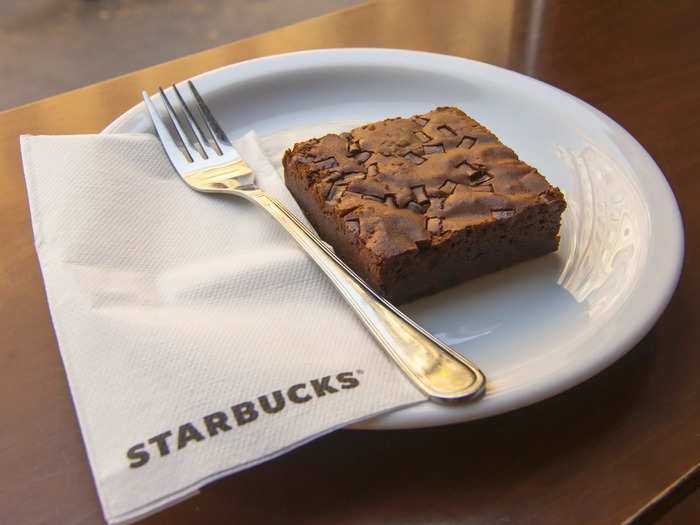 Next time you order the brownie, asked for whipped cream and a drizzle of mocha syrup.