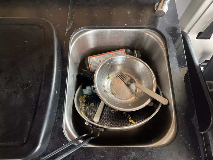 And even if I managed to keep my belongings put away, there was often a pile of dishes in the sink.