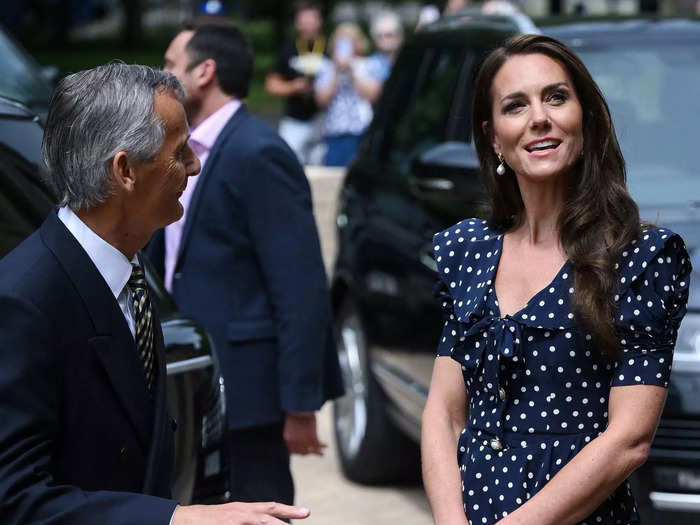 The princess popped in polka dots while opening Hope Street, a residential space for women in Southampton, in June 2023.