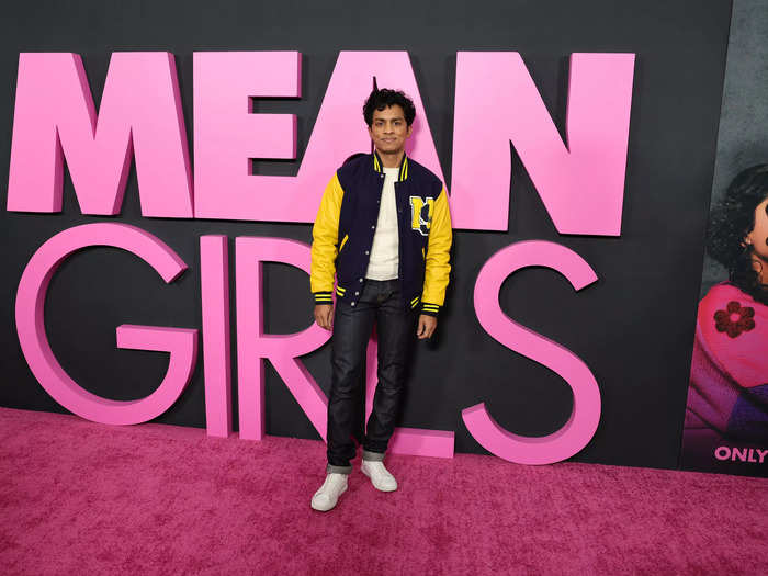 Rajiv Surendra, who played Kevin Gnapoor in the original movie, wore his Mathletes varsity jacket to the 2024 premiere.