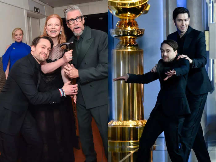 The "Succession" cast goofed off after winning multiple awards.