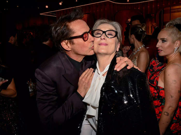 Downey Jr. also got to kiss his "crush," Meryl Streep.