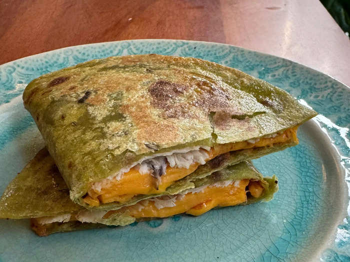 Chicken quesadillas are another great meal.