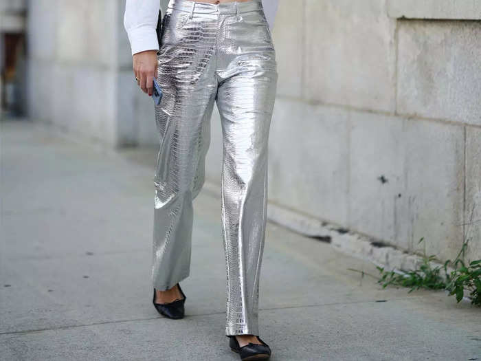 Make a statement with a pair of metallic pants.