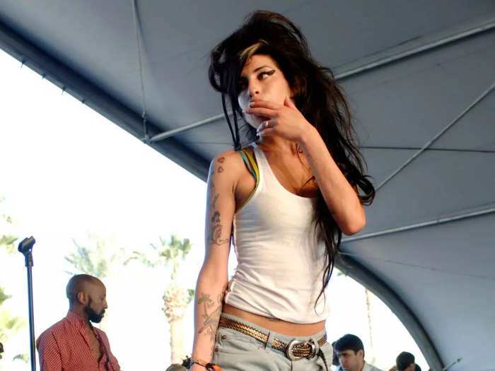 She put on a memorable performance at Coachella wearing mini jean shorts, a white tank, and sky-high platform heels. 