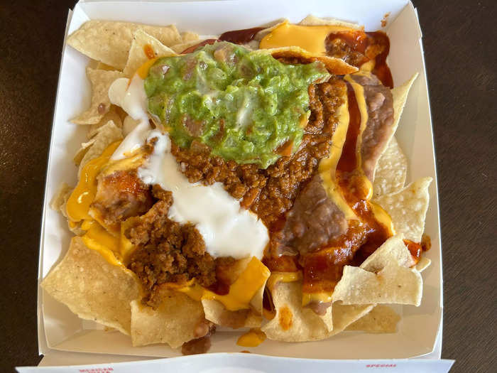 Loaded beef nachos