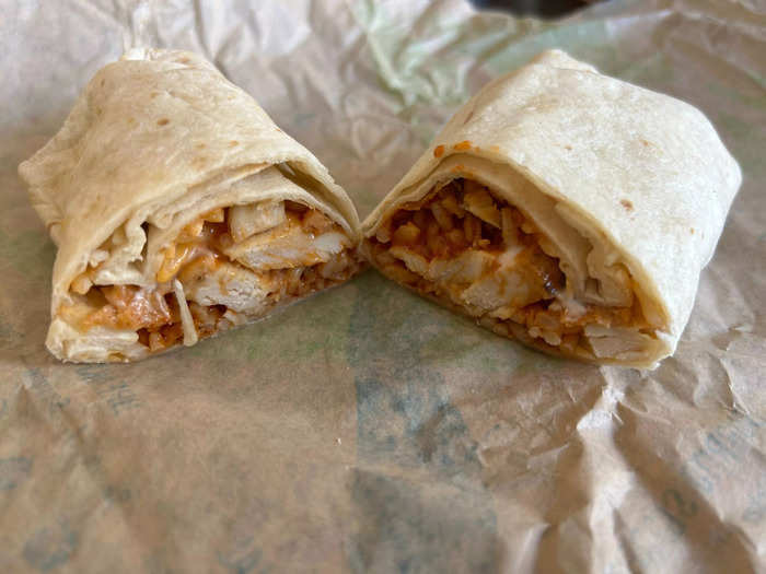 Chicken enchilada burrito