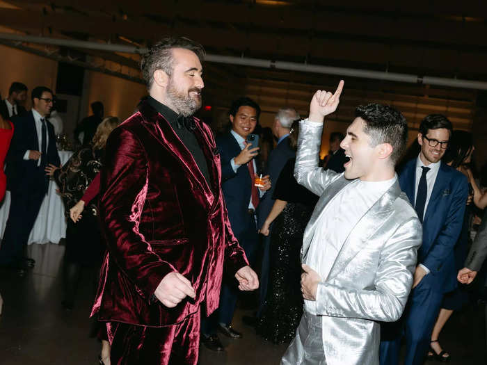 Dancing was a highlight of the wedding for both grooms.