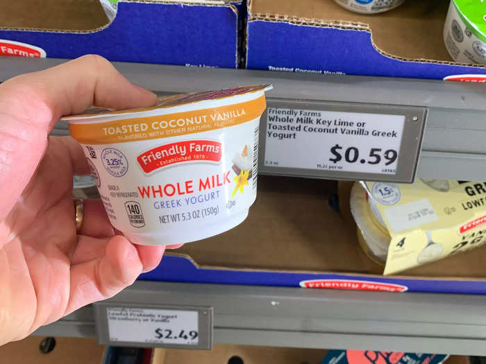 Yogurt: $2.36 (four at $0.59 a cup)