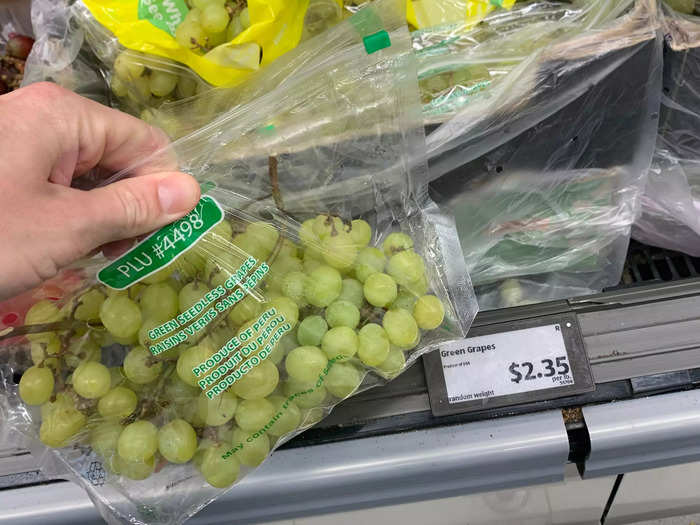 Grapes: $2.35