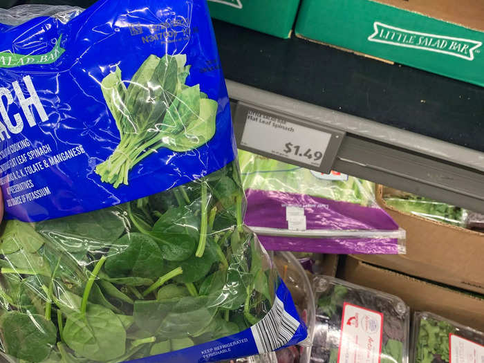 Spinach: $1.49