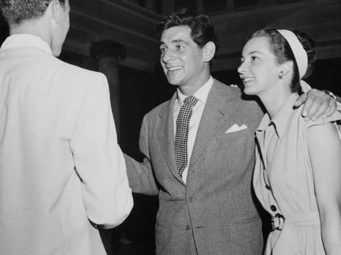 1946: Bernstein and Montealegre meet a party, and get engaged later that year. 