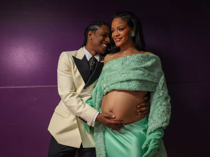 ASAP Rocky and a pregnant Rihanna went to the Oscars together.