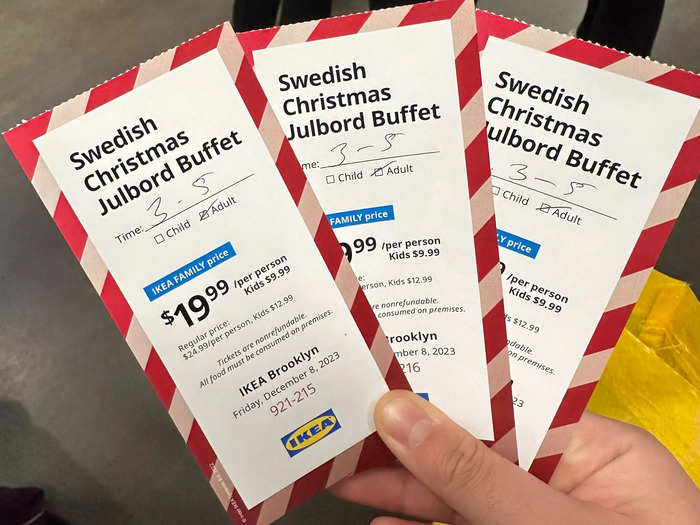 There was a ticketed Swedish Christmas feast the day I went.