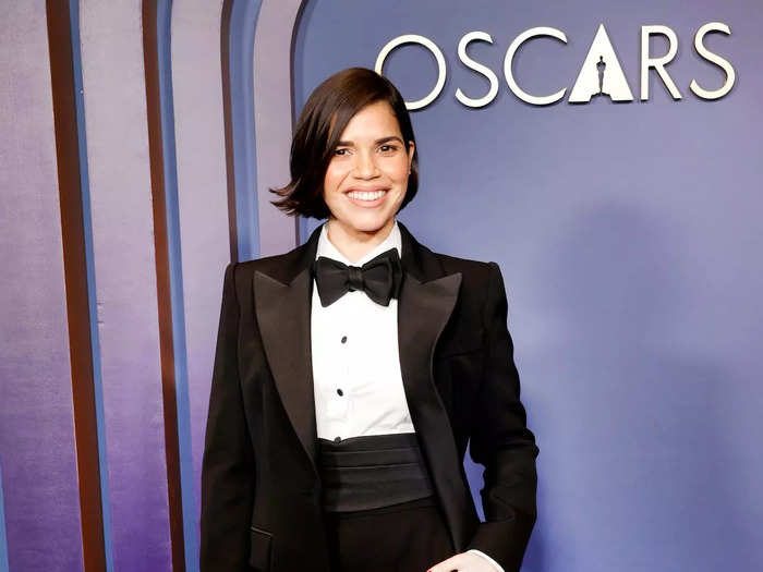 Barbies can wear tuxedos too, and do it better than any Ken, as America Ferrera showed at the Governors Awards. 