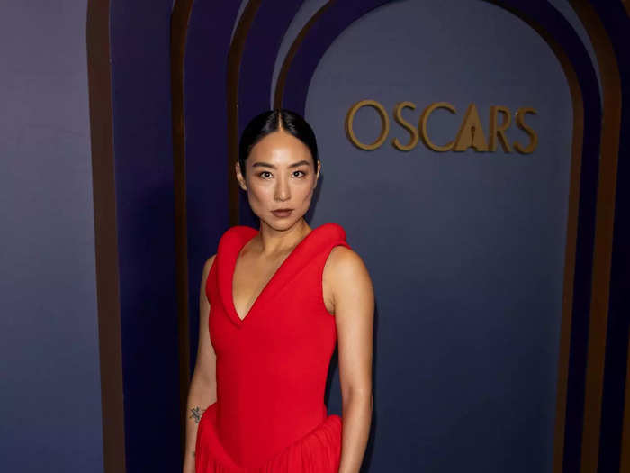 Greta Lee liked being on this list so much that she did it twice. At the Governors Awards, she was a starlet in scarlet. 