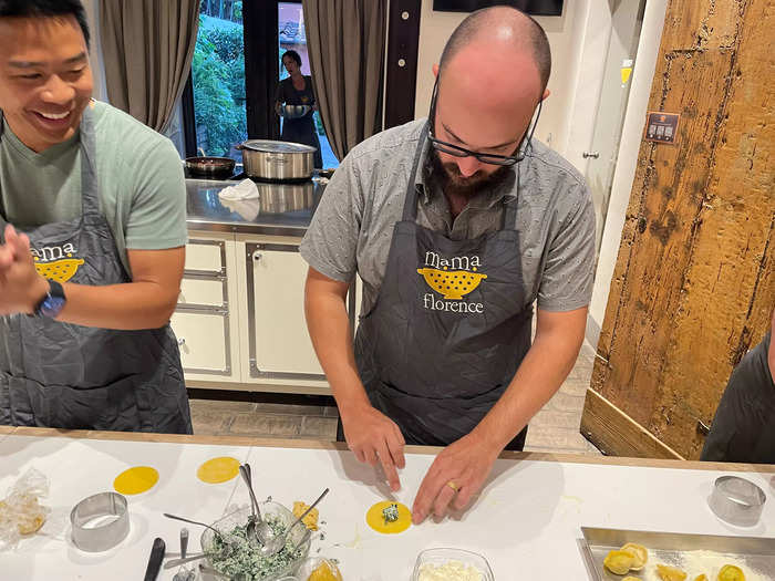 My husband and I loved the cooking class we took in Florence.