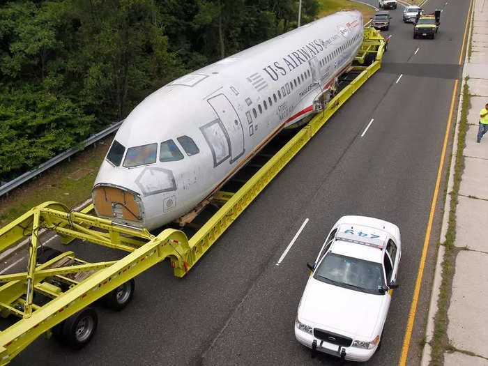 Museum president Stephen Saucier told BI that the airplane had to be transferred via road to the museum.