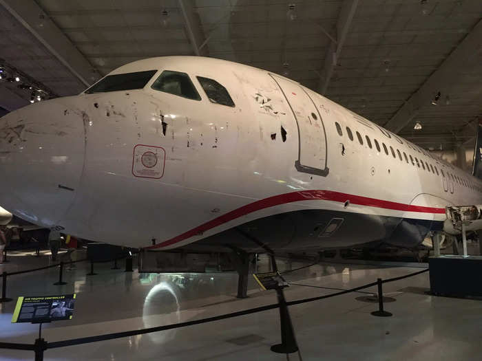 After the disaster, the plane was put on display in Charlotte to recognize Sully