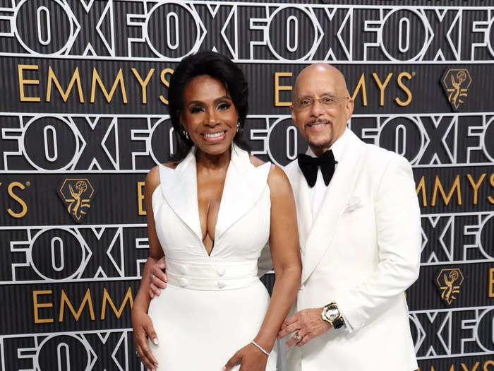 Sheryl Lee Ralph and her husband, Vincent J. Hughes, wore white looks on the red carpet. 