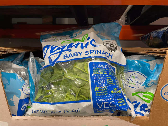 I usually stir-fry the Coastal Valley Farms organic baby spinach.