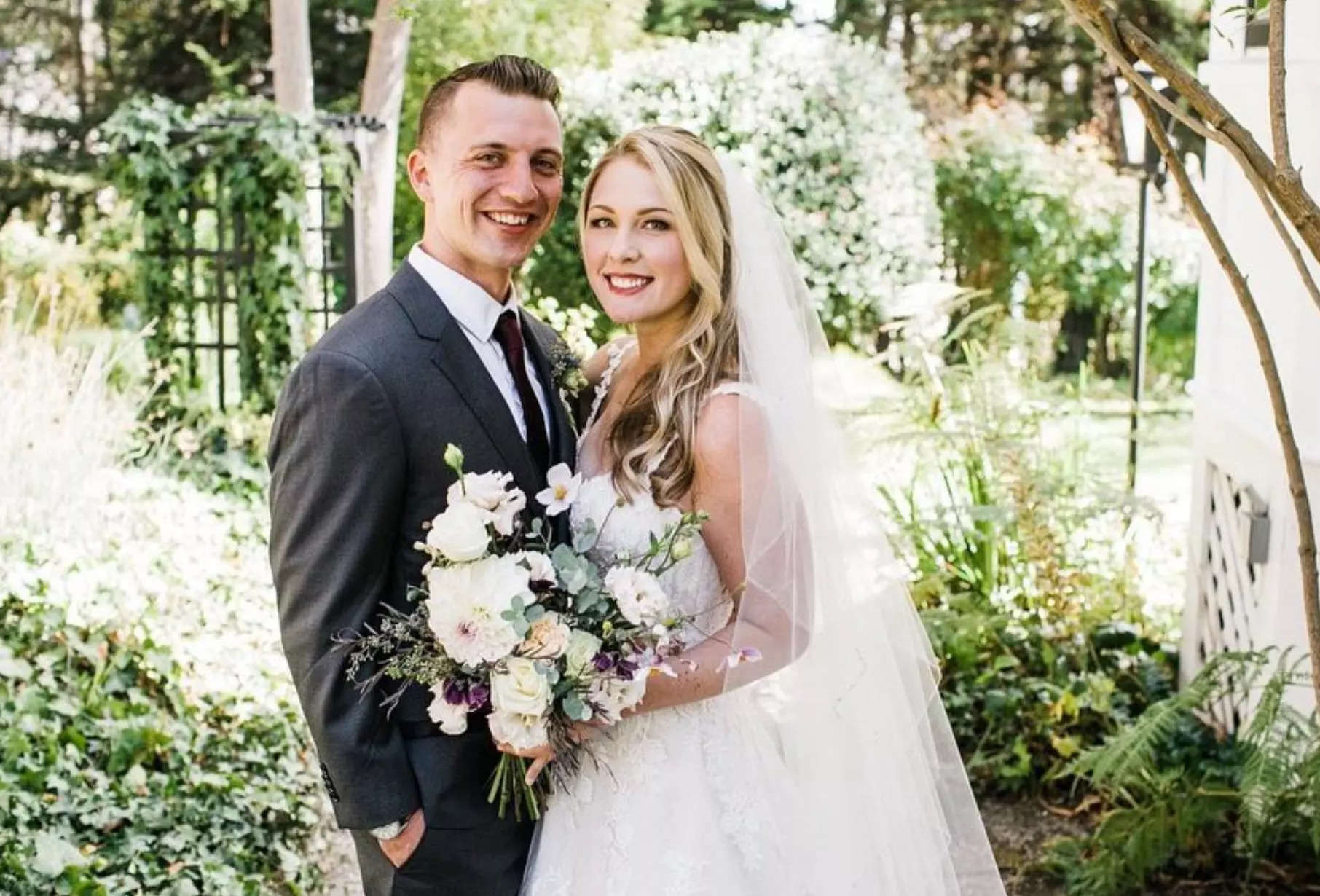 Aaron Quinn and Denise Huskins on their wedding day in 2018.
