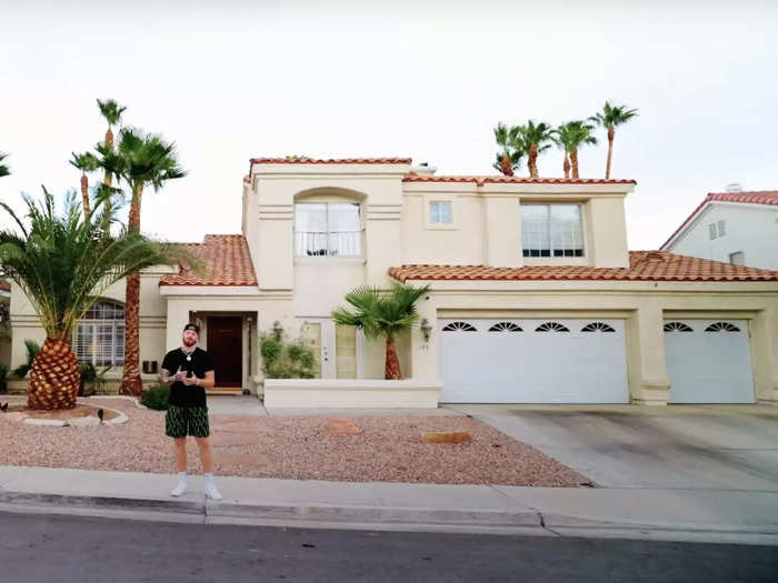 He lived in a relatively modest first home before upgrading to a Las Vegas mansion.