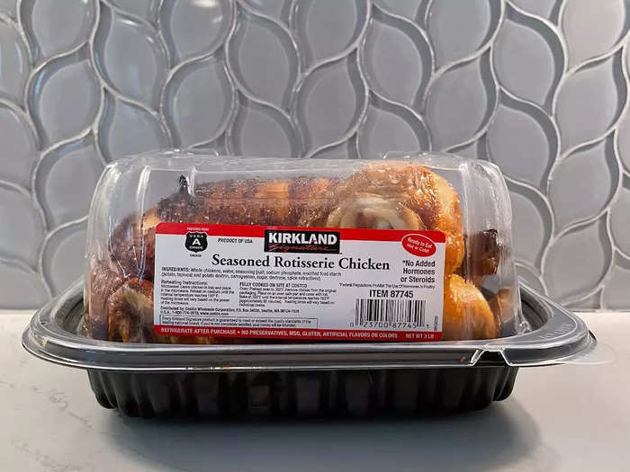 Store-bought rotisserie chickens can also be served on their own with sides. 