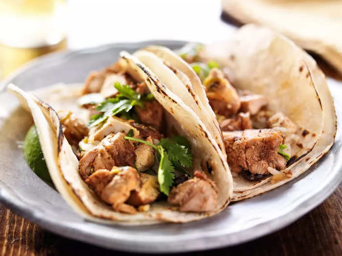 You can turn canned chicken into tasty chicken tacos.