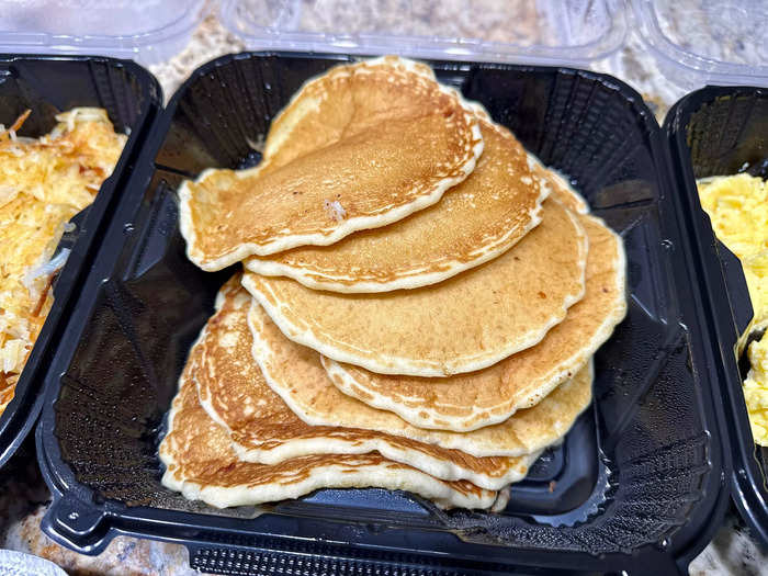 Our order included eight giant pancakes.