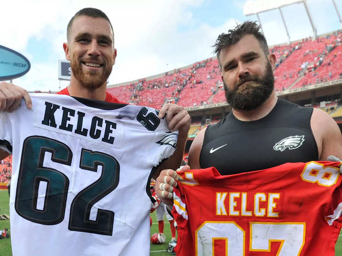 Football stars Travis and Jason Kelce