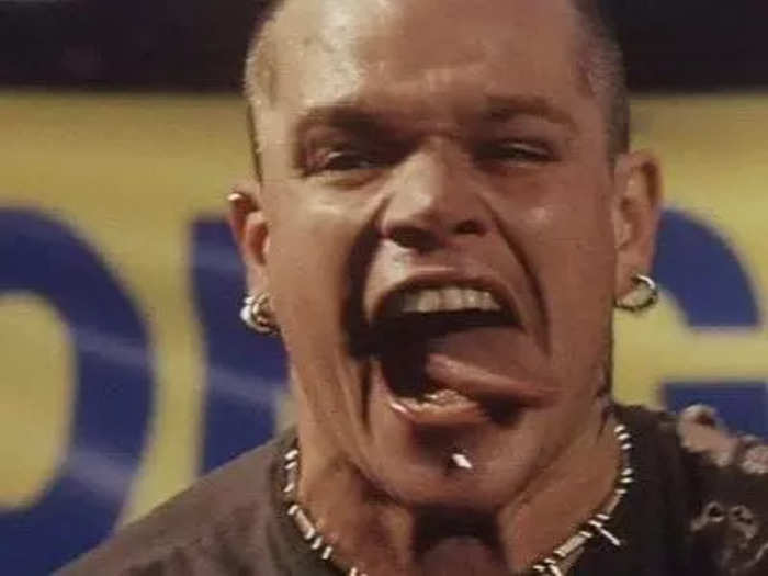 Matt Damon is almost unrecognizable performing at a high school graduation party in the 2004 comedy "EuroTrip."