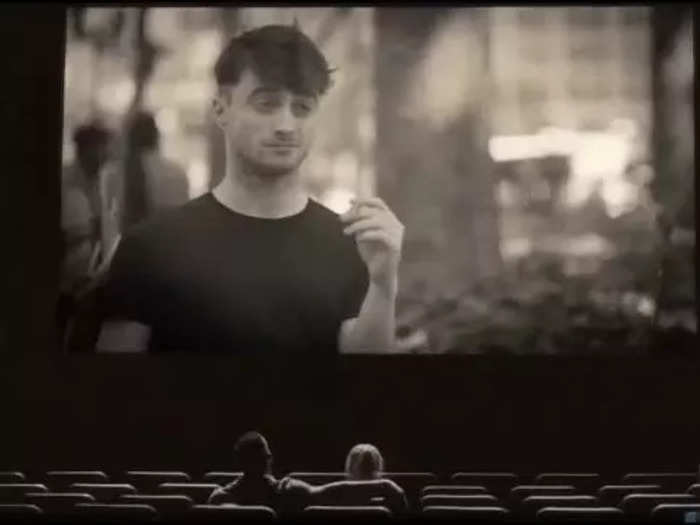 Daniel Radcliffe plays a dog walker in a movie-within-a-movie in 2015