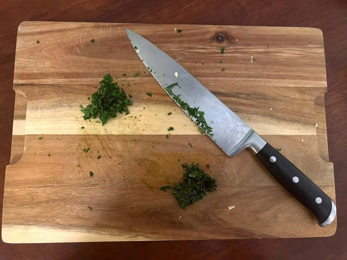 I also prepped the herbs for my ricotta dumplings. 