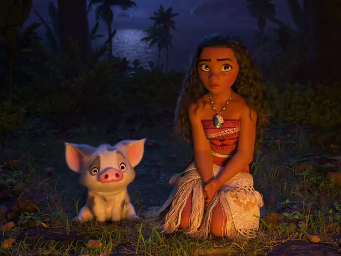 The costumes in “Moana” (2016) were inspired by a combination of cultures and natural materials.