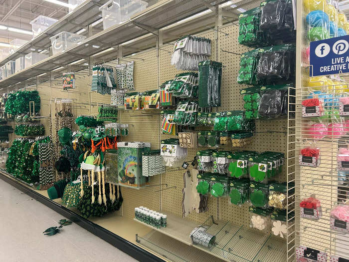 I was surprised that Hobby Lobby was already stocking up for St. Patrick’s Day.
