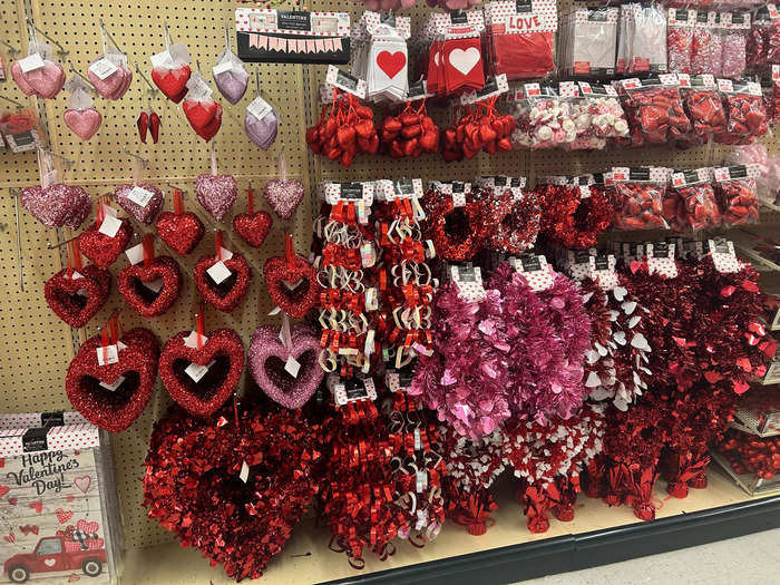 Hobby Lobby had an impressive amount of tinsel decorations and garlands. 