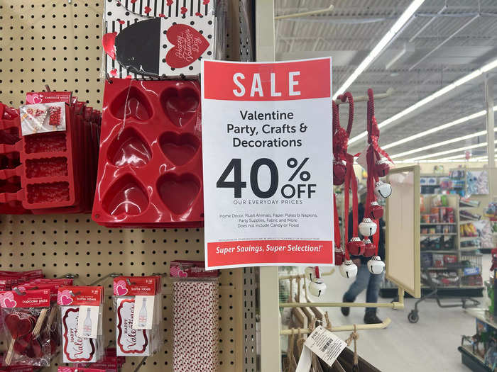 Hobby Lobby’s Valentine’s Day pieces were already on sale.