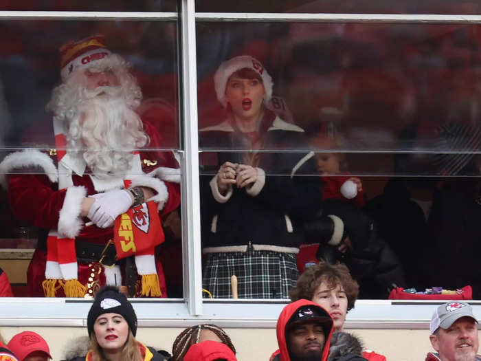 Swift spent Christmas Day at Arrowhead Stadium.