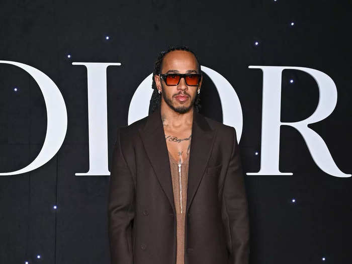 Lewis Hamilton embraced the oversize clothing trend at Dior