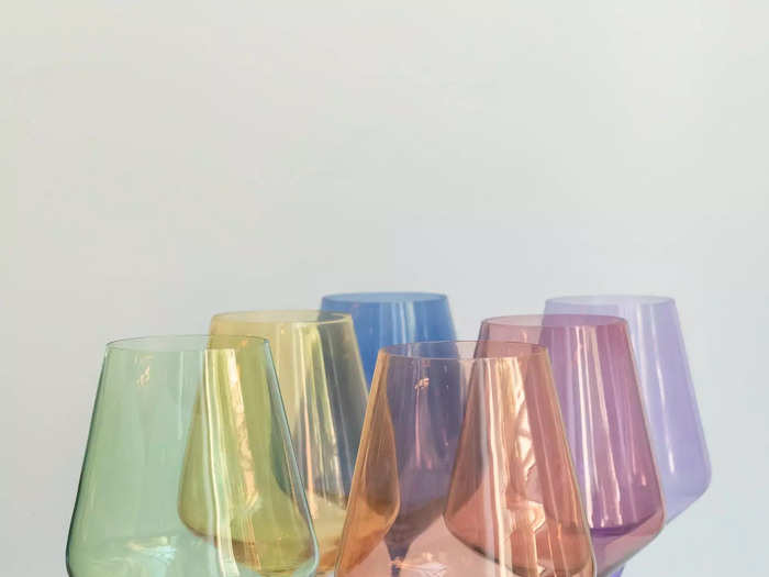 Drinking that beverage out of a glass from Estelle Colored Glass will make it feel even more luxurious. 