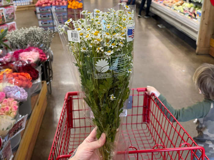 I like to grab a fresh chamomile bouquet each week. 