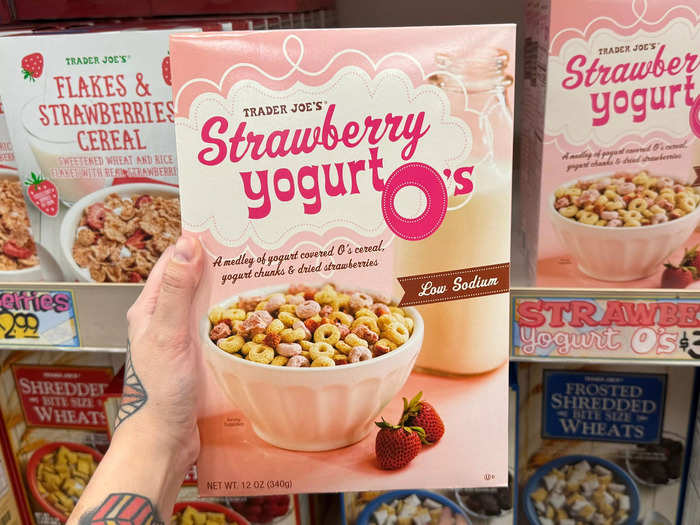 Our cereal of choice is Strawberry Yogurt-O’s.